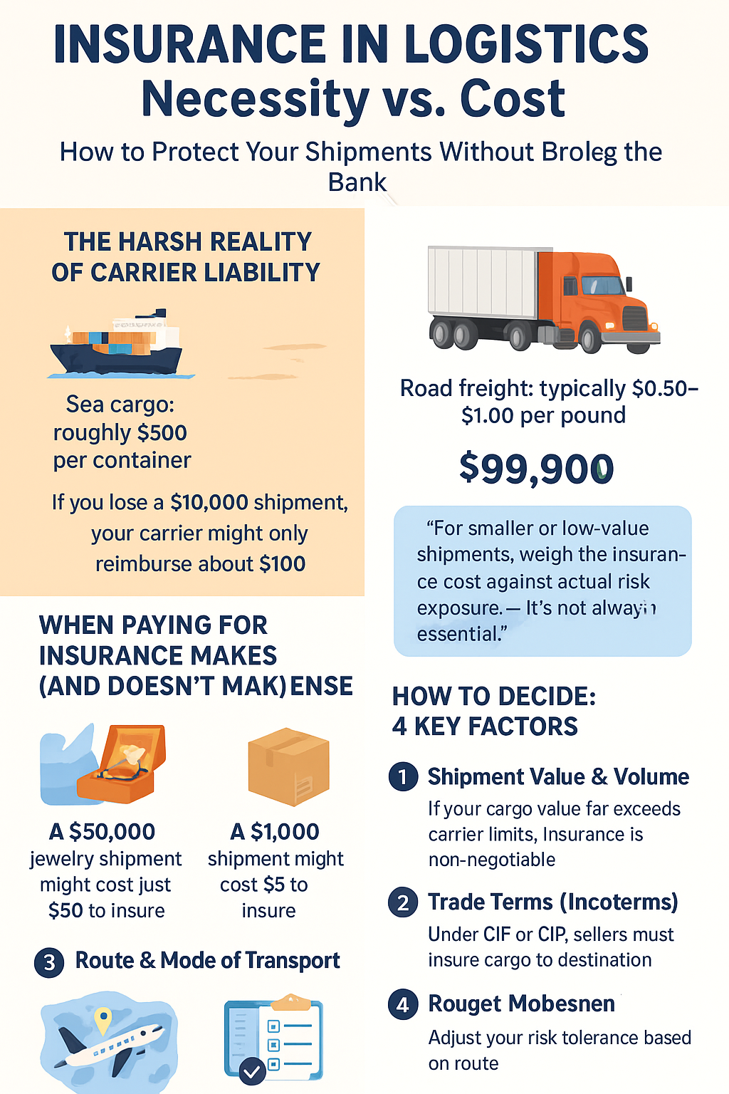 Insurance in Logistics: Necessity vs. Cost